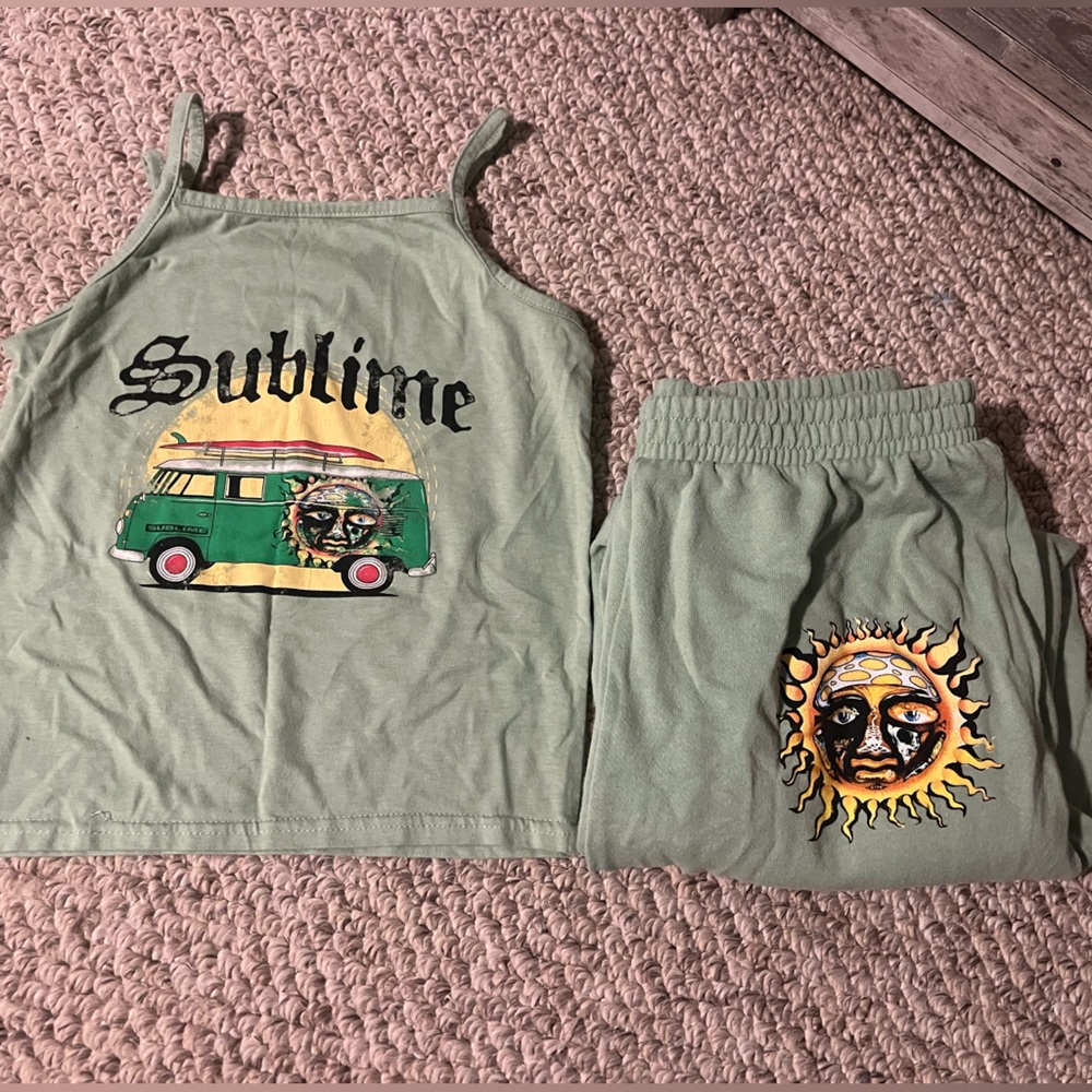 Sublime Tank Top and Sweatpants Matching Set, Size L, Bought from Target